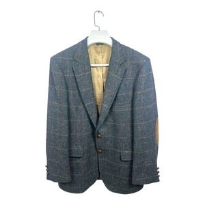 GOKEYS Harris Tweed Men's Sport Coat Blazer Plaid Wool USA Made 42R‎